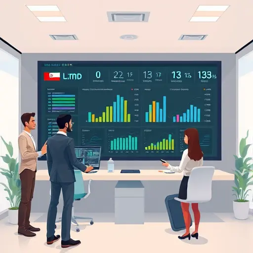 modern animated dashboard of an AI-
