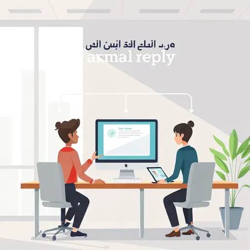 animated guide showing step-by-step process of generating an email reply with an AI platform, cartoon style, clean interface, no text