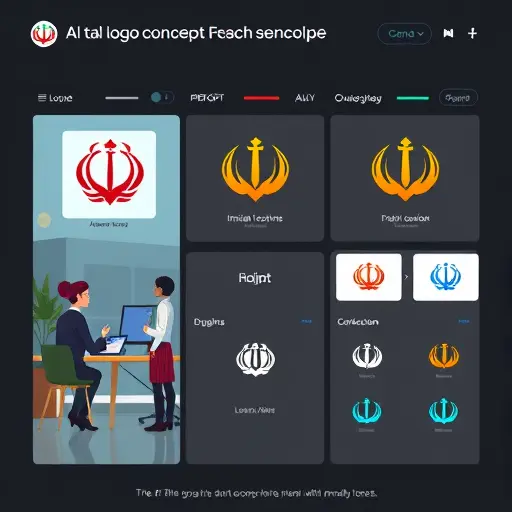 modern dark A/B testing dashboard illustrating AI logo concept comparisons across ChatGPT, Claude, and Gemini; seed controls, style toggles, vector-friendly ico